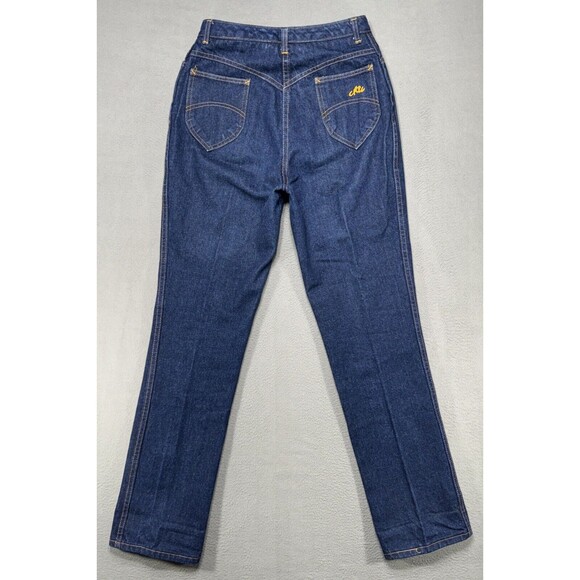 Vintage 70s Chic H.I.S Mom Jeans Sz 14 (27x32) Orange Thread Yoke American Denim - Picture 6 of 10